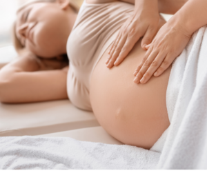 Pregnant Woman getting a massage